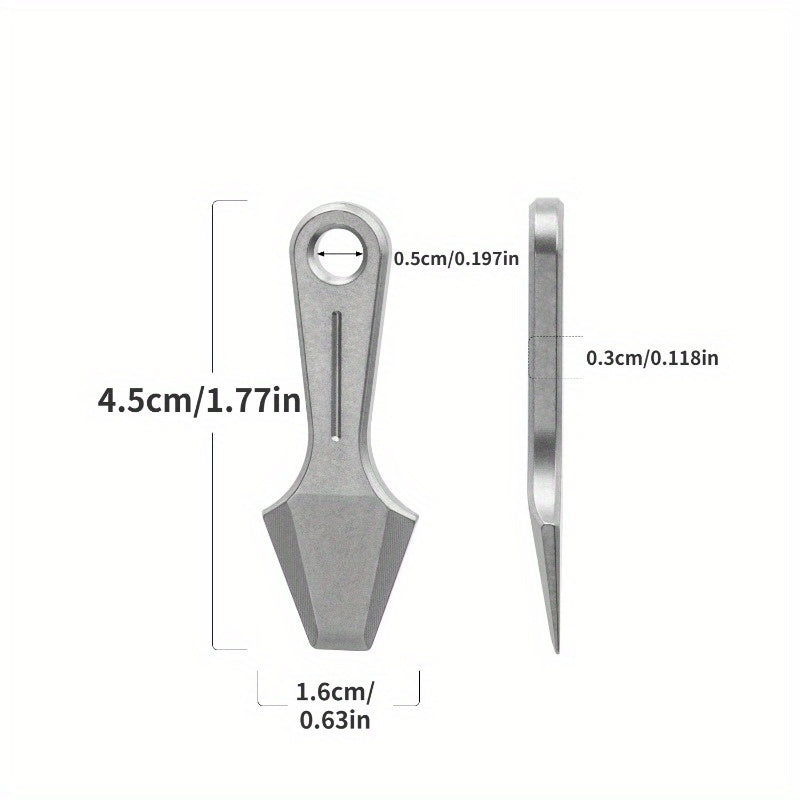 Mini Titanium Alloy Pry Bar Keychain Pendant, Small Lightweight Durable EDC Tool, Corrosion-Resistant Key Organizer Accessory