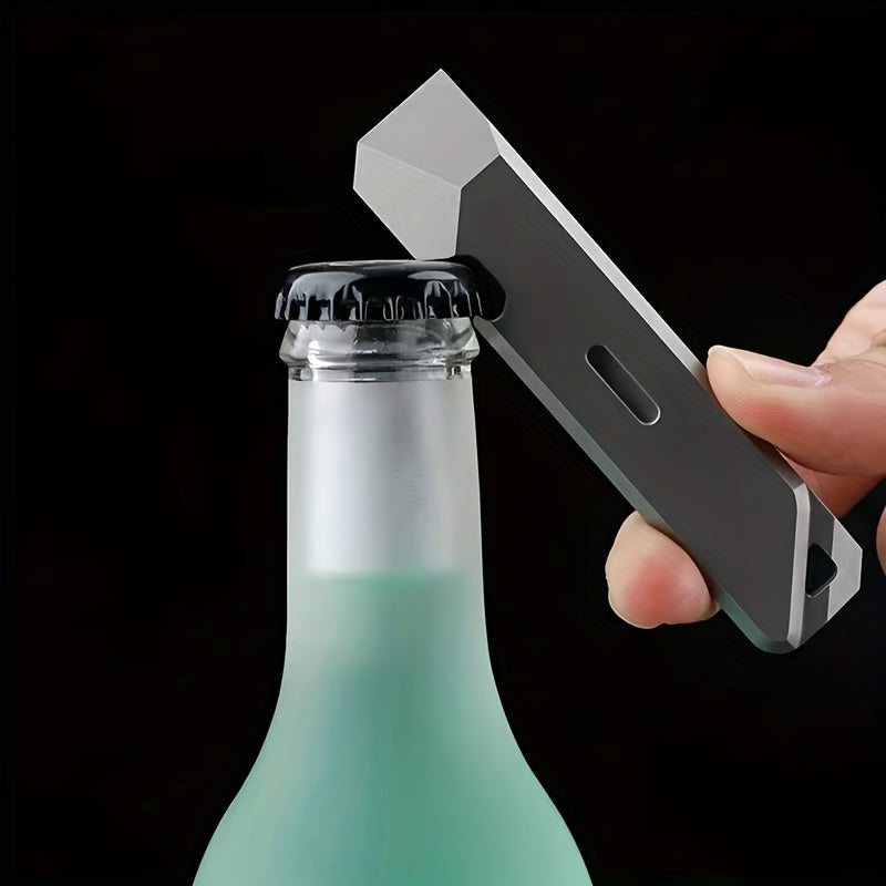 Titanium Alloy Open Bottle Crowbar Bottle Opener Pocket Pry Bar Nail Puller, EDC Outdoor Camping Tool Car